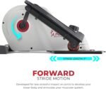 Sunny Health & Fitness Sitting Under Desk Elliptical Exerciser, Portable Pedal Training Machine for Senior Exercise, Peddler for Home Workout, Optional Free SunnyFit App, Magnetic, Motorized & In Pink - Image 4