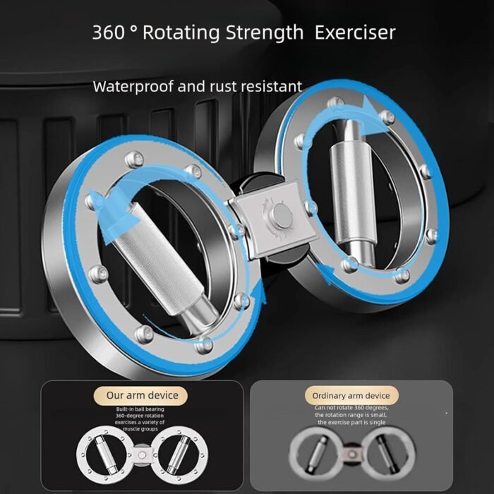 Burn Machine - Spinnings Rotator Burn Machine 8 To 15 Pounds Adjustable Drag Spinnings Burn Rotator Machine Trainer 360 Degree Rotating Grips For Wrist Forearm Upper Arm Shoulder Workouts - Image 2