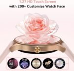 Fitpolo Smart Watches for Women (2 Bands), 1.27" Stylish Smartwatch, IP68 Waterproof Fitness Tracker with Bluetooth Calls (Make/Answer), Heart Rate/SpO2/Sleep Monitor, 7 Days Battery - Pink - Image 3