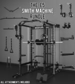 Eonfit E5 Smith Machine with Vertical Leg Press, Power Cage Squat Rack with LAT-Pull Down Cable Crossover Rotating Arms System Home Gym Equipment All in One - Image 10