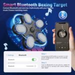 COUOMOXA 2025 Punching Bag for Adult: Electronic Music Boxing Machine - Punching Pad Smart Bluetooth Workout Wall Mounted - Gifts for Home Office - Image 3