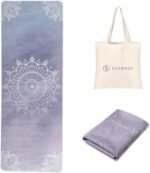 Travel Yoga Mat, Non Slip Exercise Suede Mat with Carry Bag, All-Purpose Fitness Mat with High Density Anti-Tear Surface for Women, Ideal for Pilates Workout (72'' x 26'' x 1.5mm Thick) - Image 2