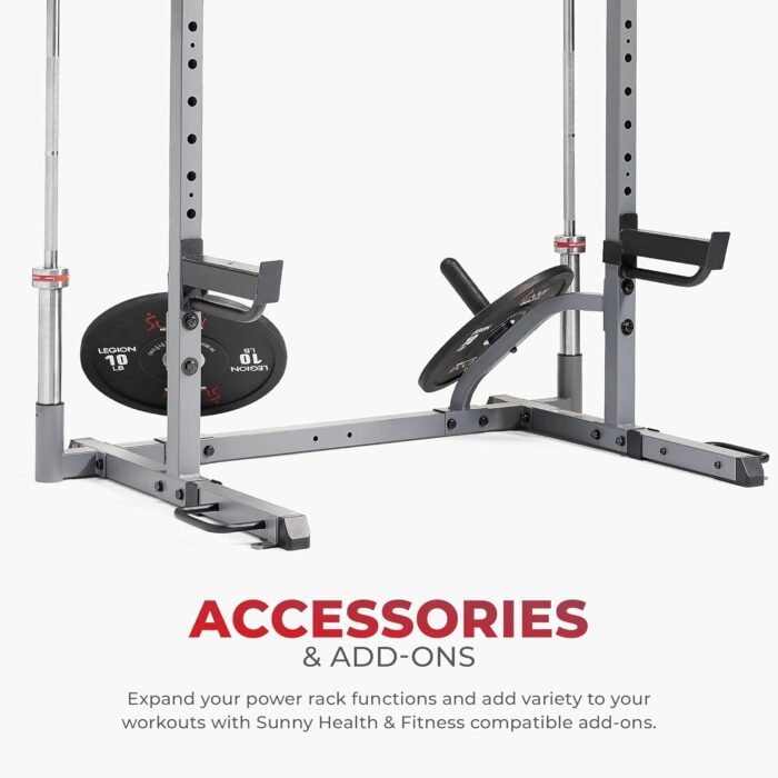 Sunny Health & Fitness PowerVersa Series All-In-One Strength Training Squat Rack And Bench Power Cage - SF-XF921041 - Image 12