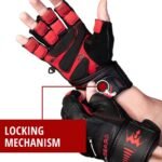 Weightlifting Gloves for Gym Fitness Crossfit Bodybuilding - Workout Gloves for Men & Women - Dominator Leather Crossfit Cross Training Gloves Wrist Strap Wrap - Best Weight Lifting Gloves with Wrist Support for Heavy Lifting - 1 Year Replacement Warranty - Image 4