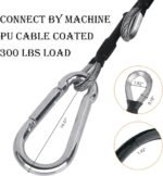 98 Inch Fitness Pulley Cable Fitness Extension Cable for Home Gym Pulley System Fitness Cable, Fitness Pulley Accessories(2-Pack) - Image 3