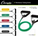 Champion Sports Resistance Tube Bands for Men and Women, Extra Light to Super Heavy Resistance - Durable Fitness Band for Strength Training, Stretching, Rehabilitation - Premium Home Workout Equipment - Image 4