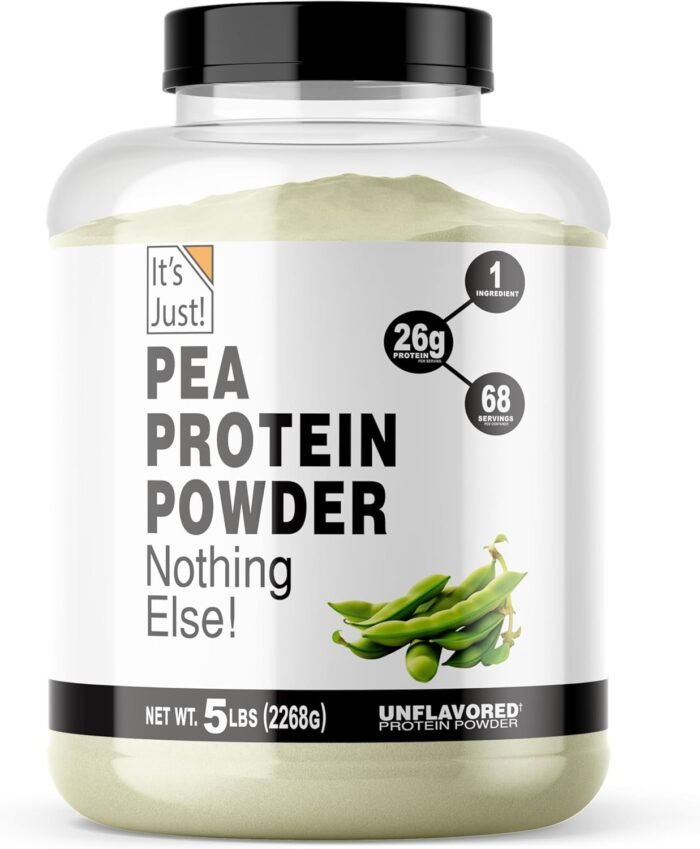 It's Just! - 100% Pea Protein, Vegan Plant Based, Grown in Canada, Premium Quality, Smooth Texture, Gluten Free, Keto Friendly (5 Pound, Unflavored) - Image 2
