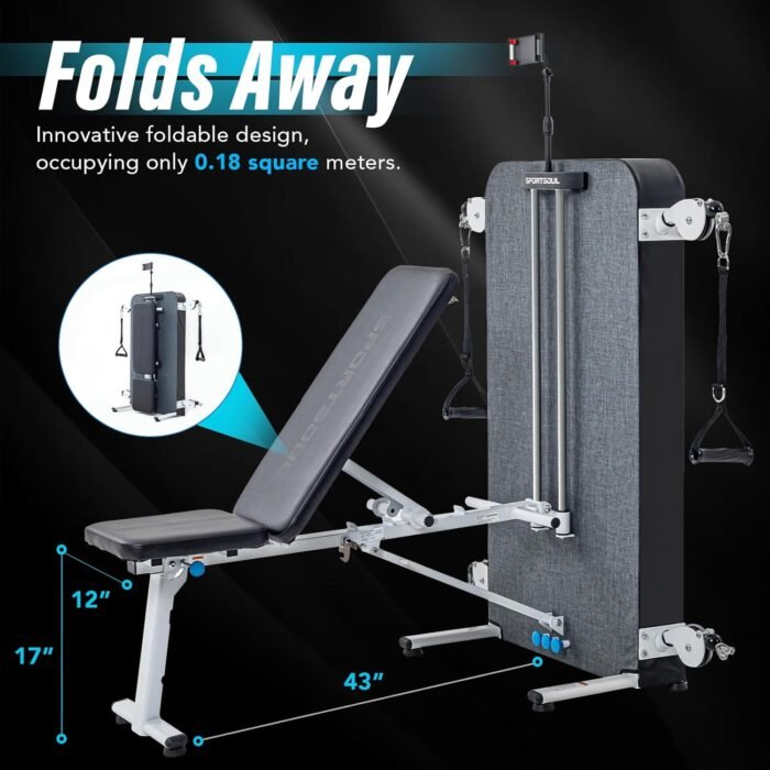 Home Gym Toning Gym Total Body Workout,White,Grey (GWY009) - Image 8