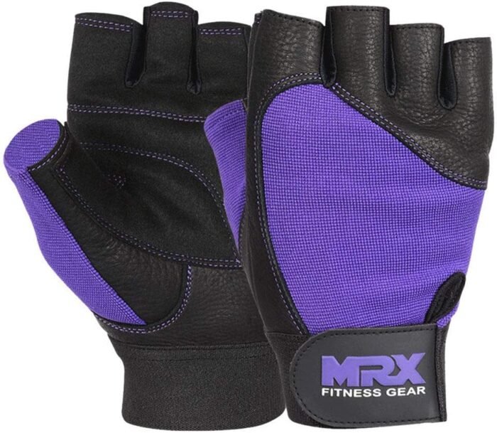 MRX Weight Lifting Gloves Gym Training Bodybuilding Fitness Powerlifting Workout Weightlifting Gloves Genuine Leather for Men & Women - Image 3