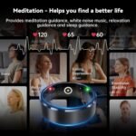 Smart Ring for Men Women - 2025 AI Fitness Tracker with Blood Oxygen/Sleep/Meditation/Heart Rate/Stress, Women's Health, Air Shutter, 5ATM Waterproof, Android & iOS Compatible (Black, #8) - Image 6