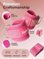 Ankle Resistance Bands with Cuffs | Pink Booty Band | Ankle Band Set for Working Out | Leg Resistance Bands with Ankle Straps | Kickback Training Equipment for Women Hip & Glutes | Home & Gym - Image 4