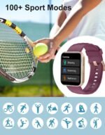 Smart Watches for Men Women (Answer/ Make Calls) Compatible with iPhone Android Phones, 1.85" Smartwatch Fitness Tracker with 100+ Sports Heart Rate Monitor Pedometer Sleep Tracker Waterproof (Purple) - Image 3