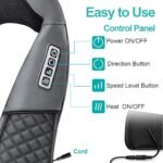 Medcursor Neck Massager, Portable Electric Shiatsu Back Massage Device with Heat, Deep Tissue 3D Kneading Pillow for Muscle Pain Relief (No Battery) - Image 5