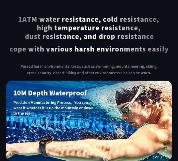 Gravity C25 1.43" AMOLED Smartwatch with Always-On Display, Bluetooth Call, AI Voice, 100+ Sports Modes, Heart Rate & Sleep Monitor, 1 ATM Waterproof, Fitness Tracker for iOS & Android (Gray) - Image 5