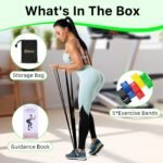 Resistance Bands Set – 5 Loop Natural Latex Exercise Bands with Varying Resistance Levels – Includes Carry Bag & Workout Guide - Image 6