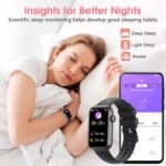 Fitness Tracker, Smart Watch with 24/7 Dynamic Heart Rate Blood Oxygen Monitoring Sleep Tracker Answer / Make Call 24 Sports Modes Pedometer IP68 Waterproof Step Calorie Counter for Women Men (Black) - Image 4
