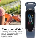 Smart Bracelet with Step Counter, Heart Rate Monitor and Sleep Monitor, IP67 Waterproof, All Day Activity Tracking, USB Plug Charging - Image 3