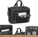 Travel Bag for Men,Military Tactical Gym Duffle Bag with Shoe Compartment Tactical Duffle Bags for Travel Carry on Bag Weekender Overnight Sport Duffel Range Bag for Workout-Black - Image 4