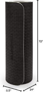 Bell & Howell Yoga Mat – Extra Thick TPE Cushioned Foam Mat, Non-Slip Grip, High-Density Support, 72”L x 24”W, Ideal for Carpet & Hard Floors, Includes Strap - Image 9