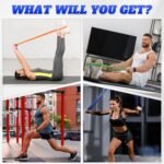 Resistance Bands Set for Men & Women - 4 Levels Exercise Band with Door Anchor, Pull Up Bands for Strength Training, Stretching, Powerlifting, Home Workouts - Image 9