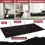 High Density Home Gym Treadmill Exercise Bike Equipment Mat, 1/4" Thick, Multiple Sizes - Image 3