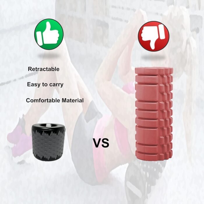 Collapsible Foam Roller for Exercise and Recovery (13 Inches), Easily Portable at 5.5 inches (Gray) - Image 6