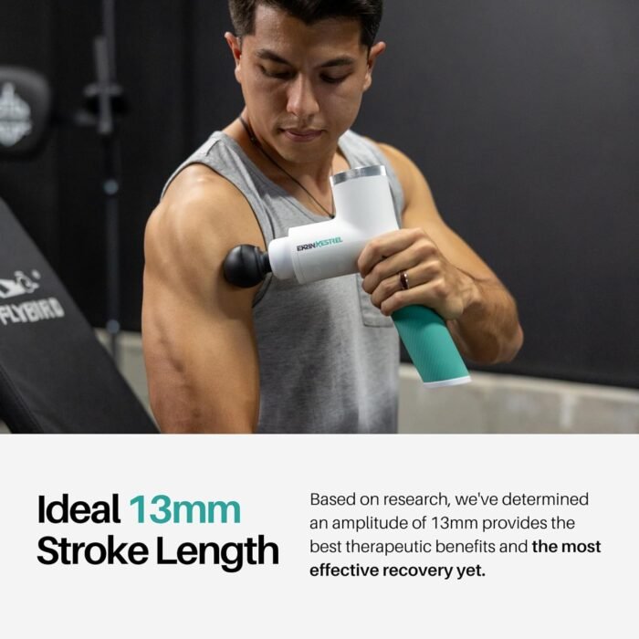Ekrin Athletics White Kestrel Percussive Massager - Enhanced Precision & Comfort for Elite Muscle Recovery & Wellness - Relieve Sore Muscles and Stiffness - Image 3