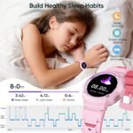 Kids Smart Watch, Waterproof Kids Fitness Tracker Watch with 26 Sports Modes, Pedometer, Heart Rate Monitor, Alarm Clock, Sleep Tracking for Girls Boys Ages 6+ - Image 5