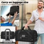 ZOMFELT Tactical Gym Bag for Men, 3-in-1 Travel Duffle Bag with Removable Dividers & Innovative Shoe Compartment, Waterproof MOLLE Travel Backpack, Airplane Carry-On Approved Workout, Outdoor, Black - Image 6