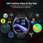 Smart Watches for Men Women(Answer/Make Calls), 1.43" AMOLED HD with 100+ Sport Modes, Heart Rate/Sleep Monitor/Steps/Calories/IP68 Waterproof Fitness Tracker, smartwatch for Android iOS,Black - Image 6