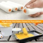 Foam Paint Roller, 10 Pack, 4 Inch High Density Foam Roller, Mini Paint Roller Covers for Smooth Paint Application, No Lint Shedding on Walls, Cabinets, Doors - Image 5