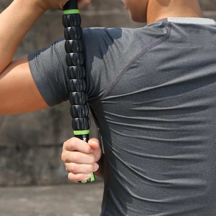 Idson Muscle Roller Stick for Athletes- Body Massage Sticks Tools Massager for Relief Muscle Soreness,Cramping and Tightness,Help Legs and Back Recovery,Black Green - Image 5