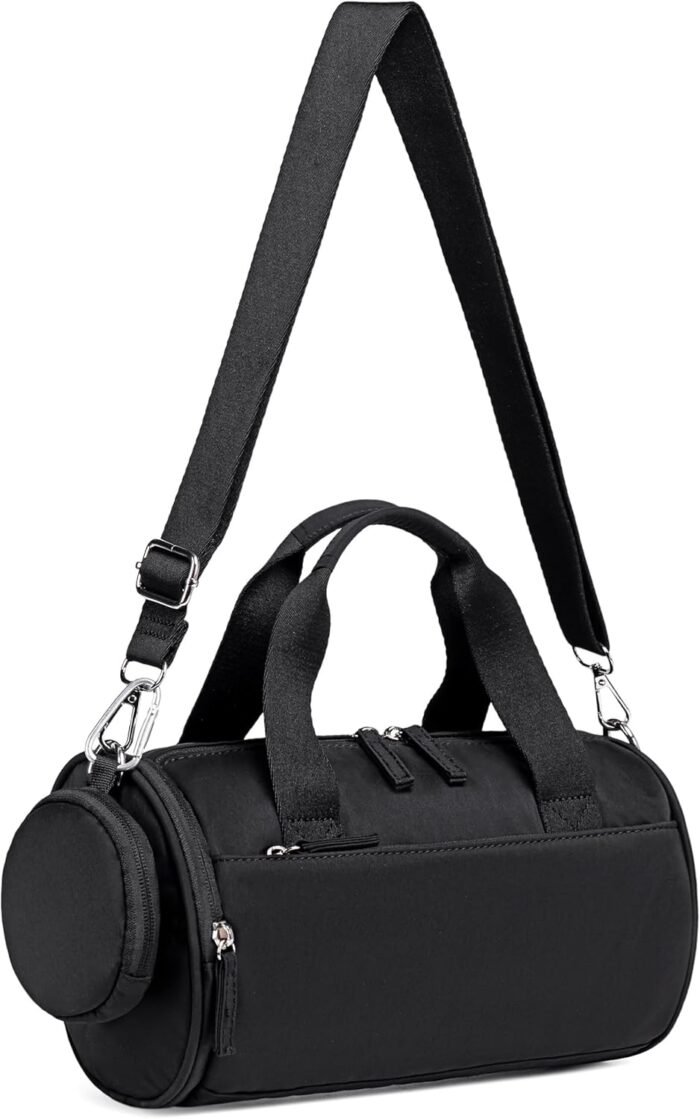 BTOOP Mini Gym Bag for Women Girls Cute Small Duffle Bag Workout Sport Bags for Dance,Fitness,Yoga (Black) - Image 2