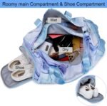 Sports Duffel for Girls Dance Bag Girls Duffle Weekender Bags Teen Gym Travel Ballet Bag with Shoe Compartments - Image 6