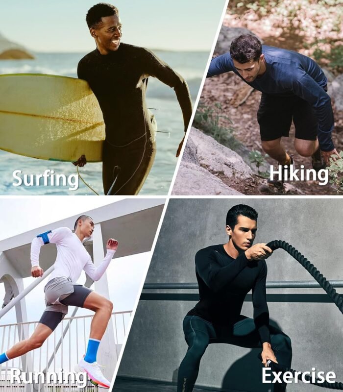 NORTHYARD Men's Sun Protection UPF 50+ Shirts Long Sleeve Swim Rash Guard Shirt Workout Running Athletic Gym UV Fish Hiking - Image 7