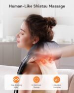 Shiatsu Neck and Back Massager, Neck Massager with Heat for Pain Relief Deep Tissue 4D Kneading Shoulder Massager Pillow for Whole Body Relaxation, Gifts for Mom Dad Women Men, Not Cordless - Image 3