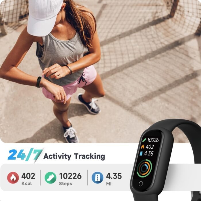 Fitness Tracker Watch with Sleep Tracker/IP68 Waterproof, Activity Tracker with Pedometer Step Counter, Health Watch for Women Men with 14 Sports Compatible Android iOS, Black - Image 5