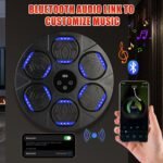 2025 Upgrade Music Boxing Machine, Boxing Machine Wall Mounted, Bluetooth Smart Boxing Training Machine, Boxing Gloves for Kids Adult, Boxing Wall Mount Machine for Home, Office, Gym(Black) - Image 4