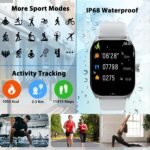 Smart Watch(Answer/Make Call), 2.01" HD Smartwatch for Women Men, Fitness Tracker with 100+ Sport Modes, IP68 Waterproof, Heart Rate/Sleep/Spo2 Monitor, Activity Tracker for Android and iPhone - Image 5