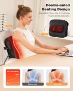 Back Massager with Heat, FSA HSA Eligible, Shiatsu Neck Massagers Deep Tissue Kneading Massage Pillow for Lower Back Leg Shoulder, Lumbar Support Pillow for Office Chair, Gifts for Mom Dad Women Men - Image 4