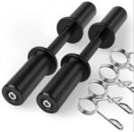 Olympic Dumbbell Handles – Pair of 16" Loadable Dumbbell Bars for 2" Olympic Weight Plates (150LBS Weight Capacity), Ideal for Home Gym Strength Training – Includes 2 Pairs of Spring Collars - Image 2