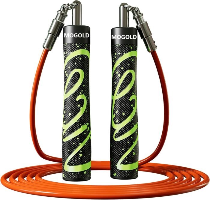 Weighted Jump Rope for Men Women -Interchangeable 1/5lb 1/4lb 1/2lb Heavy jump ropes - 360 Degree Spin - Length Adjustable,Ergonomics Leather Grip Skipping Rope for Fitness Weight Loss & More - Image 2