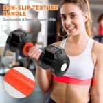 Adjustable Dumbbells Set, Weight Dumbbell Set with Anti-Slip Handle, Quick Adjust 5-in-1 Weights Set, Compact Home Gym Workout Equipment for Men Women Exercise & Fitness - Image 8