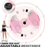 Waist Twister Board,Ab Machine Exercise Twist Boards with 300 lbs Weight Capacity,Waist Sculptor Twist for Slim Waist and Core,Noiseless Balance Board Home Gym Exercise Equipment (Pink) - Image 5