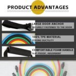 Professional Resistance Bands. Latex-Free, Work Out Bands, Stretch Bands for Working Out Women or Men, Exercise Bands Set for Physical Therapy (with Handle) - Image 8