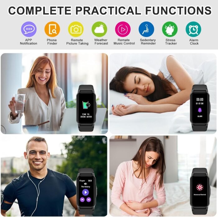 Fitness Tracker, Step Tracker with 24/7 Heart Rate, Sleep, Blood Oxygen Blood Pressure Watch, 120+ Sports Modes, Calorie Counter Pedometer for Women Men - Image 7