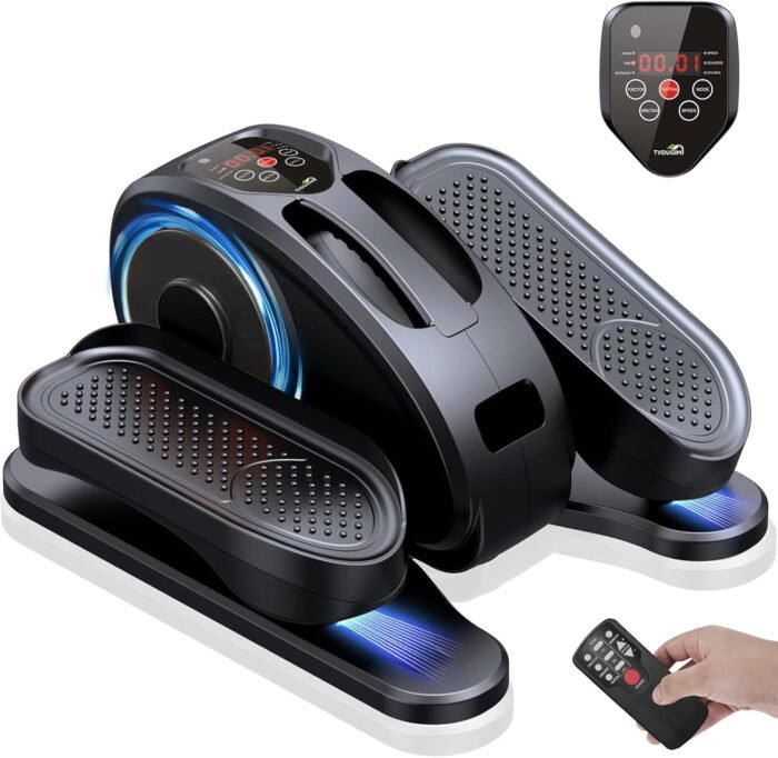 Under Desk Elliptical Machine, Mini Ellipse Leg Exerciser Electric Seated Pedal Fully Assembled Quiet Compact for Seniors Portable Stepper with Remote Control for Home - Image 2