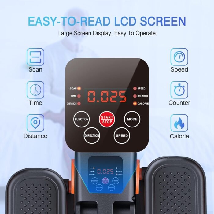 Under Desk Elliptical, Elliptical Leg Exerciser for Seniors, Home Portable Elliptical with Remote Control and 12 Adjustable Speeds, Electric Seated Pedal Exerciser - Image 4