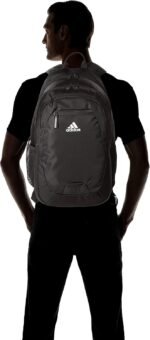 adidas Foundation Backpack for Laptop, Large Durable Athletic Gym Bag, Black/White, One Size - Image 3
