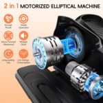 Under Desk Elliptical Machine, Morelax Ellipse Leg Exerciser for Seniors Fully Assembled, Quiet & Portable Electric Seated Pedal Exerciser with Remote Control & 12 Adjustable Speeds - Image 3